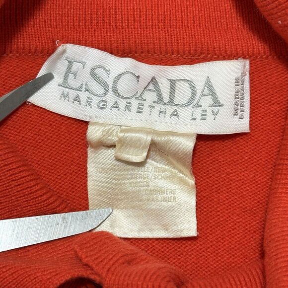 Vintage Escada Margaretha Ley Womens 40 Wool + Cashmere Collared Sweater Germany - Picture 3 of 13
